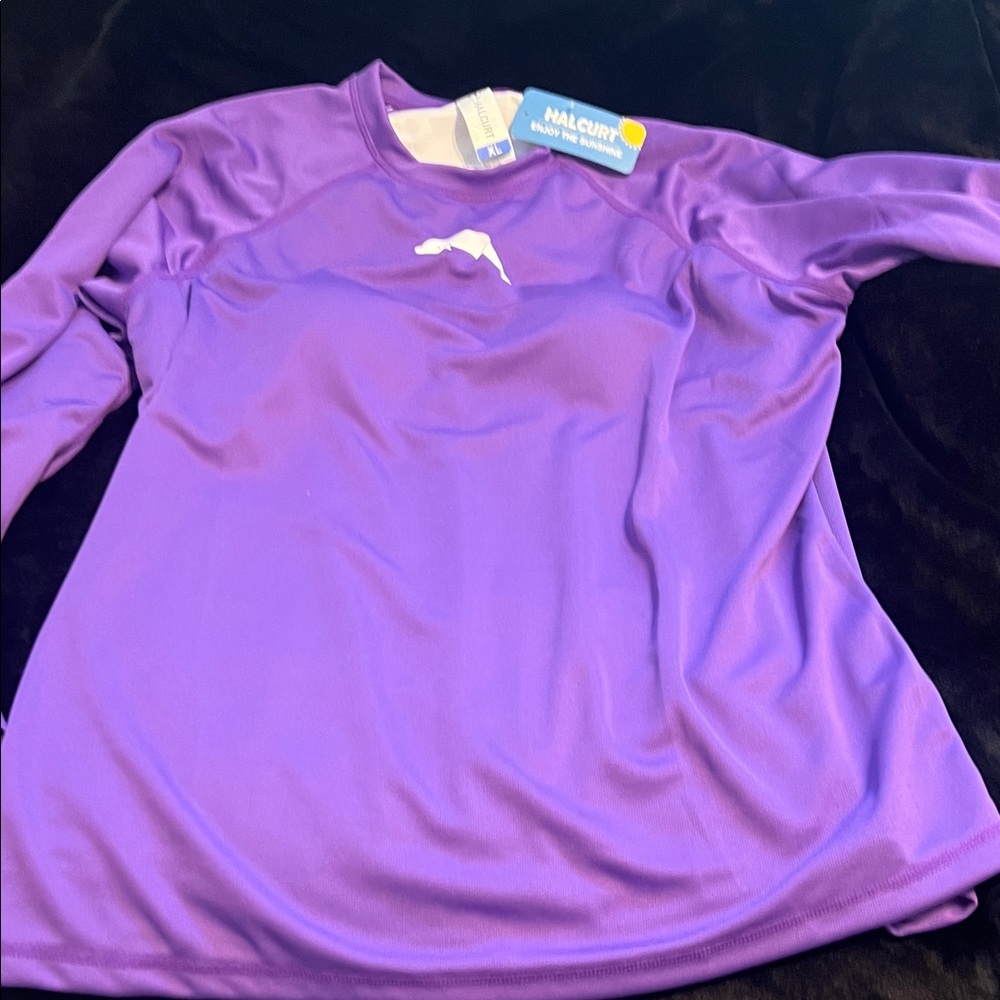 Halcurt purple rash guard with bra xl